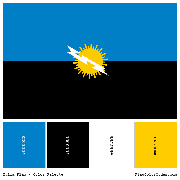 Zulia flag color palette
